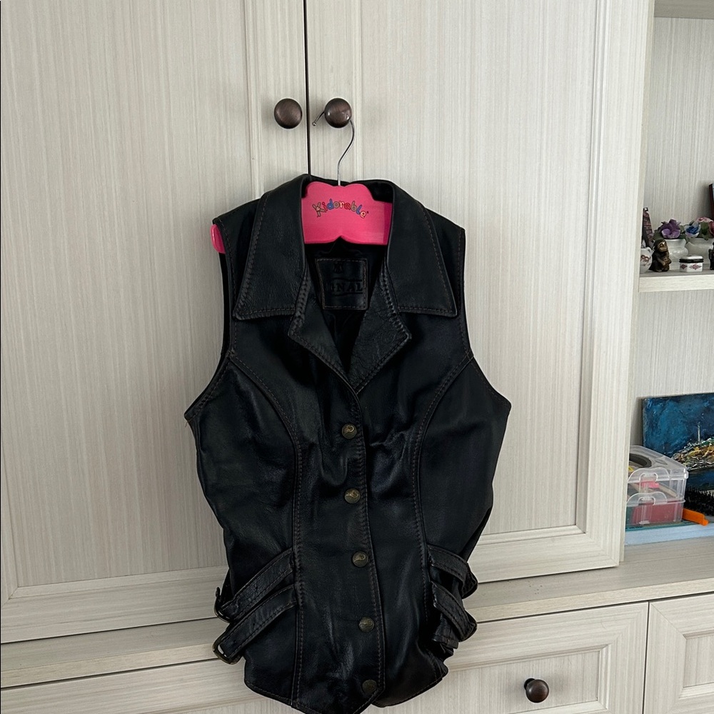 Ed Hardy Women's Black Button-Up Vest